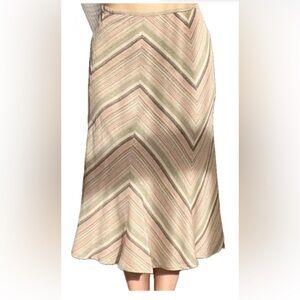 JM Collection Linen Midi Skirt. Size 6